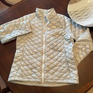 The North Face Light Gray Quilted Jacket